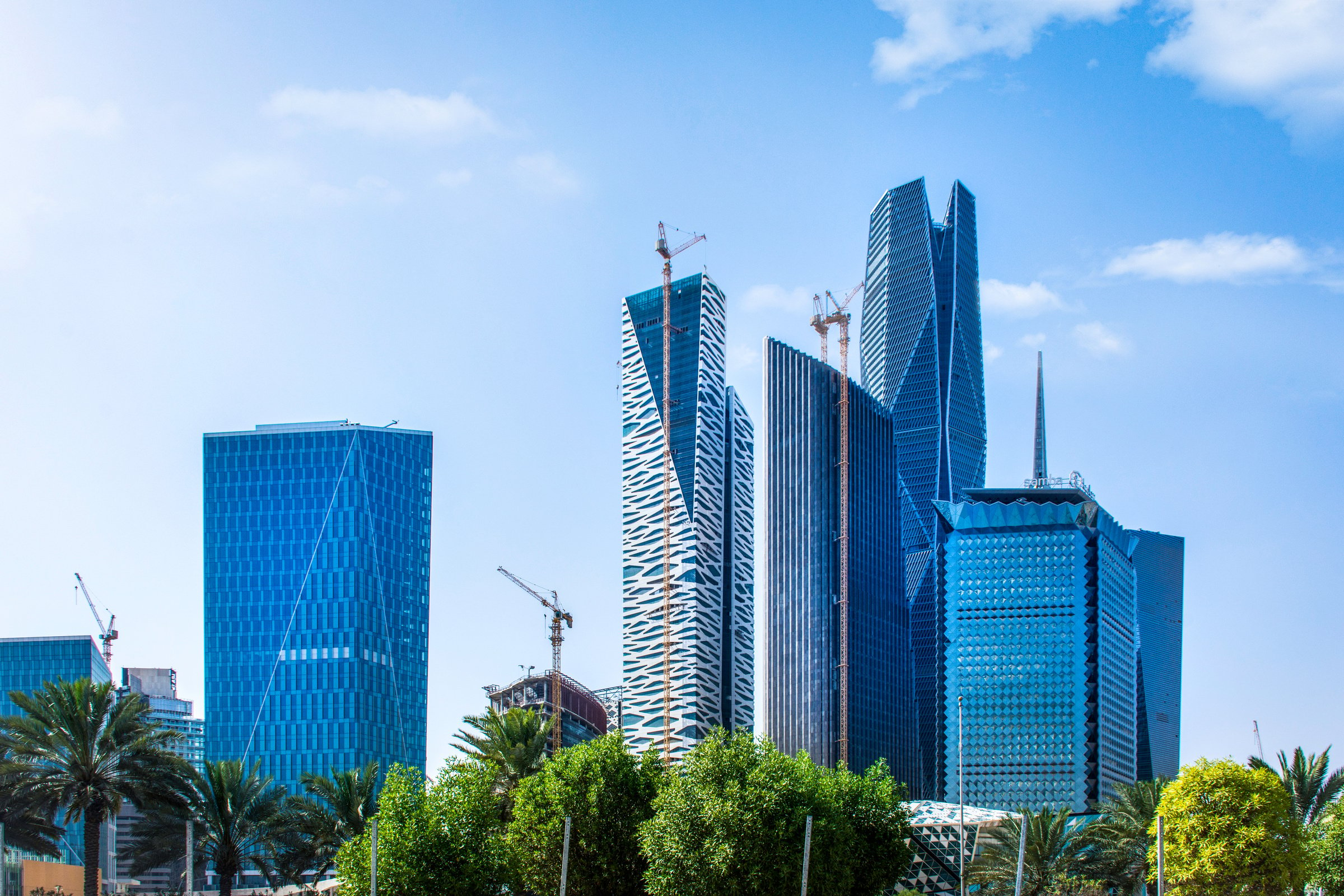 new buildings being constructed in the new King Abdullah Financial District in Riyadh